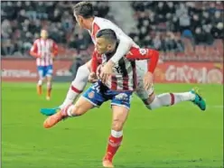  ??  ?? LUCHADO. Borja García en el partido ante el Mallorca.