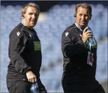  ??  ?? Jonny Bell and Danny Wilson in training with Glasgow Warriors