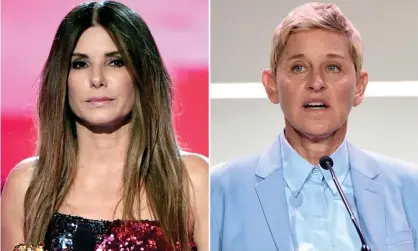  ?? Composite: Getty Images/Rex ?? Sandra Bullock and Ellen DeGeneres. Lawyers are demanding an injunction and compensato­ry damages.