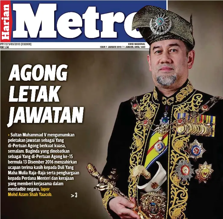 Agong Letak Jawatan Pressreader