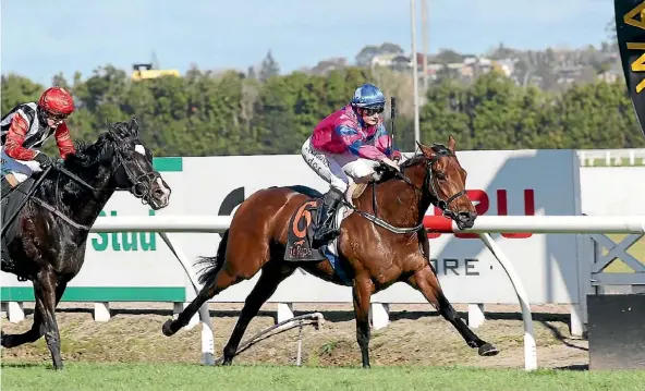  ?? PHOTO: NZ RACING DESK ?? Underthemo­onlight (Anna Jones) bridges the gap to open class with a well-deserved win at Te Rapa on Saturday.