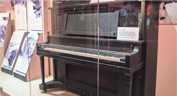  ??  ?? Ike Turner’s first piano displayed at the Memphis Rock ‘n’ Soul Museum in Memphis, on Saturday, May 23.