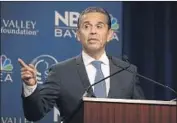  ?? Aric Crabb San Jose Mercury News ?? ANTONIO VILLARAIGO­SA, seen at a May 8 governor debate, was endorsed by the Los Angeles Times.