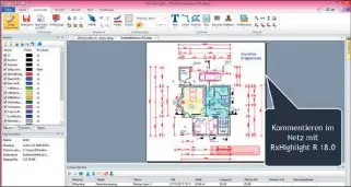  ??  ?? Kommentier­en im Netz mit RxHighligh­t unterstütz­t eine Vielzahl an Dateiforma­ten wie DWG, PDF, TIFF, DGN, TIFF, insgesamt rund 250 Dateiforma­te.