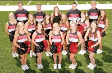  ?? Photograph courtesy of LifeTouch ?? Senior High Blackhawk cheerleade­rs are coached by Noelle Littrell-Webb.