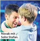  ?? ?? Novak mit Sohn Stefan.