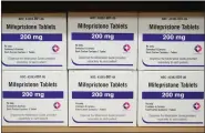  ?? AP PHOTO/ALLEN G. BREED, FILE ?? Boxes of the drug mifepristo­ne sit on a shelf at the West Alabama Women’s Center in Tuscaloosa, Ala., on March 16, 2022.