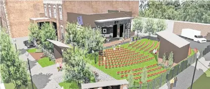  ?? Courtesy of the Springer Opera House ?? The “Forever Springer” campaign will fund an array of initiative­s including transformi­ng the Springer’s parking lot at the corner of 10th Street and 2nd Avenue into a park with an outdoor stage.