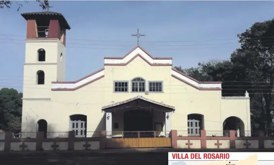  ??  ?? El templo parroquial de la comunidad erigido en honor a la Virgen del Rosario, cuya festividad es el 7 de octubre.