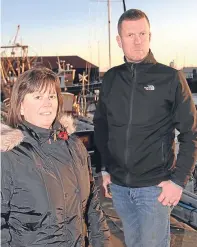  ?? Pictures: Mhairi Edwards. ?? Above: Sea Fest committee members Lynn Cameron and Bruce Fleming. Right: Harbour Nights guest house owner Bill Adam.