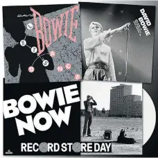  ??  ?? There are three David Bowie pressings available this year.