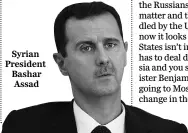  ??  ?? Syrian President Bashar Assad