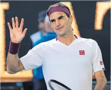  ??  ?? Roger Federer edged through.