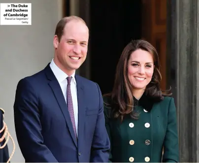  ?? Pascal Le Segretain/ Getty ?? > The Duke and Duchess of Cambridge