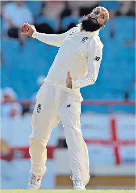  ??  ?? Master of spin: Moeen Ali was England’s top wicket-taker against West Indies with 14