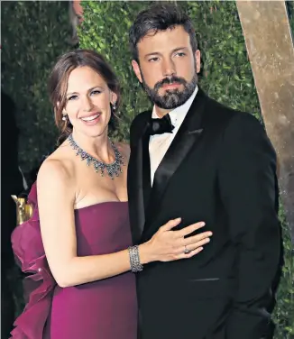  ??  ?? Celebrity split: Hollywood stars Ben Affleck and Jennifer Garner separated in 2015 after 10 years of marriage