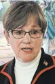  ?? JOHN HANNA/AP ?? Kansas Gov. Laura Kelly, a Democrat, ordered people in the state to wear masks.