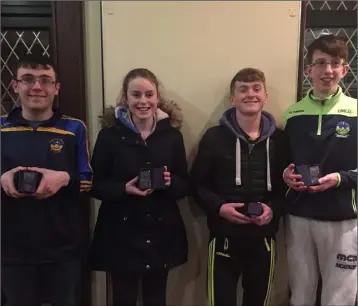  ??  ?? The successful quiz team from St. Mary’s (Rosslare).