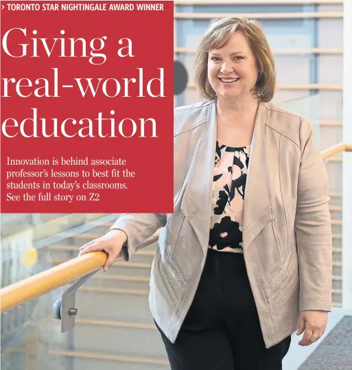  ?? JONATHAN NICHOLLS FOR THE TORONTO STAR ?? Sue Coffey, associate professor in University of Ontario Institute of Technology’s nursing program and winner of this year’s Toronto Star Nightingal­e Award, says she fell into nursing “and it was the best thing that ever happened to me.”