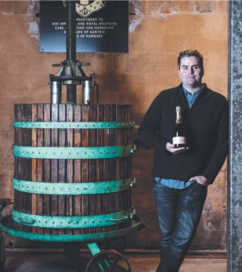  ?? ?? Luke Whittle, Kreglinger chief winemaker, says Tasmanian wine has elegance, finesse and energy.