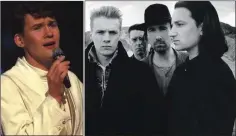  ??  ?? Johnny Logan and U2 in 1987.