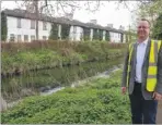  ??  ?? Chartham mill manager Mark Hobday and the plans for the abandoned cottages