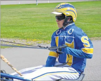  ?? SUBMITTED PHOTO ?? Austin Sorrie drove Pictonian Storm to victory in the feature race on Sunday afternoon’s harness racing program at Red Shores at Summerside Raceway.