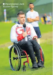  ??  ?? Paralympia­n Jack Hunter-Spivey
