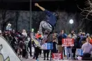  ?? ?? Dimitri Crippen rides his skateboard as a group of people protest over Tyre Nichols’s death at the Old Fourth Ward Skatepark in Atlanta last month. Photograph: Erik S Lesser/EPA