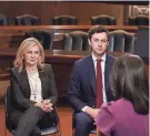  ?? OFFICE OF SEN. MARSHA BLACKBURN ?? U.S. Senators Marsha Blackburn, R-Tenn., and Jon Osoff, D-Ga., speak about the REPORT Act, to require social media companies to report crimes against children. PROVIDED BY THE