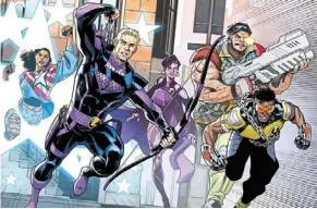  ?? ?? Hawkeye has led his own Thunderbol­ts team as well and would be a good candidate for the mcu’s version too.