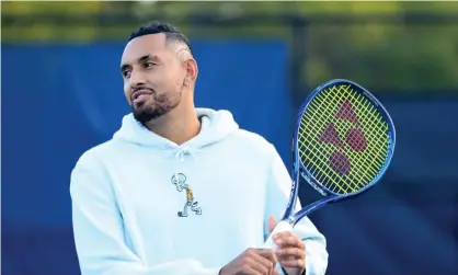  ?? Photograph: Carmen Mandato/Getty Images for Laver Cup ?? At his peak, Nick Kyrgios is an entertaine­r blessed with the weapons to trouble any of his peers on the ATP tour.