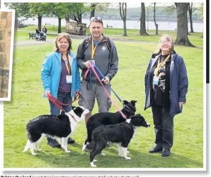  ??  ?? Taking the lead
Lanarkshir­e Samaritans volunteers raise vital funds at a charity walk