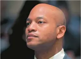  ?? KARL MERTON FERRON/BALTIMORE SUN ?? Gov.-elect Wes Moore sits during the Maryland Democrats’ 2023 Annual Legislativ­e Meeting at the Westin Hotel on Jan. 10.