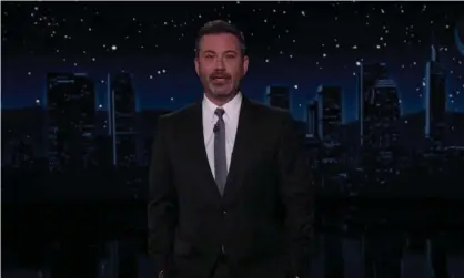  ?? Photograph: YouTube ?? Jimmy Kimmel: ‘The pipeline is back up and running, a gas crisis has been averted at least for the time being, but we do have a shortage of dipping sauce.’