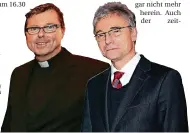  ?? RP-FOTOS: BAUER/
ORTHEN ?? Probleme mit dem Andrang: Stadtdecha­nt Ulrich Hennes (l.) und Pfarrer Uwe Vetter
