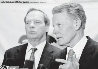  ?? | M. SPENCER GREEN/AP FILES ?? John Cullerton and Michael Madigan