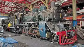  ??  ?? No. 713 (C5615) sits inside Thonburi shed, Bangkok with its main coupling rods off. This is one of Thailand’s working locomotive­s that annually goes to Kanchanabu­ri for the Kwai Bridge celebratio­ns.