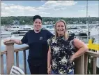  ?? Ed Stannard / Hearst Connecticu­t Media ?? Emily Mingrone, left, and Lauren McElligott of the Fair Haven Oyster Co.