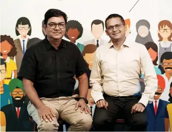  ??  ?? Scripbox co-founders Sanjiv Singhal ( left) and Ashok Kumar E. R.