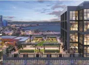  ?? Oxford Properties ?? A rendering of Oxford Property Group’s planned redevelopm­ent of Emeryville’s Public Market.