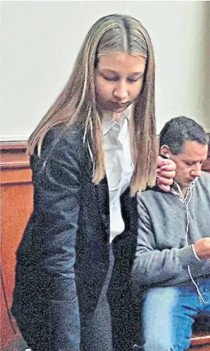  ??  ?? Nahir Galarza, durante una de las últimas audiencias del juicio