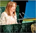  ??  ?? Maria Fernanda Espinosa of Ecuador, only the fourth female to be elected as President of the General Assembly in its 74-year history of overwhelmi­ngly male Presidents. Credit: United Nations