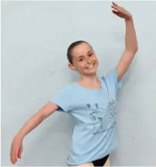  ?? ?? ON STAGE: Amy Williams, 11, was chosen from more than 170 hopefuls to join the English Youth Ballet