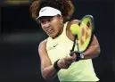  ?? CHRIS HYDE — GETTY IMAGES ?? New mother Naomi Osaka rallied to beat Tamara Korpatsch 6-3, 7-6 (9) in her Brisbane Internatio­nal opener Sunday.