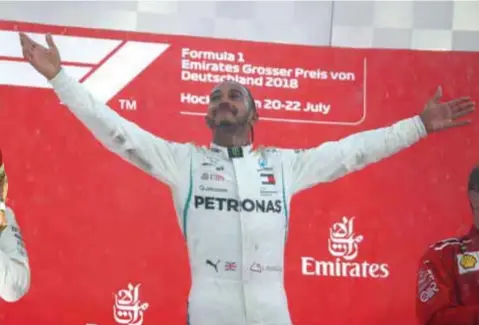  ?? | GETTY IMAGES ?? Hamilton volvió a la punta de la Fórmula Uno y relegó a Sebastian Vettel al segundo puesto.