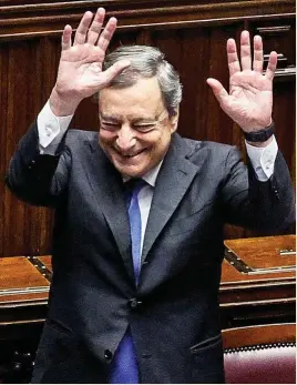  ?? ?? Mario Draghi, ayer al despedirse de los parlamenta­rios.