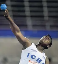  ?? PHOTO EDITOR RICARDO MAKYN/MULTIMEDIA ?? Danielle Sloley of Immaculate wins the girls Class Two shot put event at the ISSA/GraceKenne­dy Boys and Girls’ Athletics Championsh­ips with a new record of 15.99 metres yesterday.