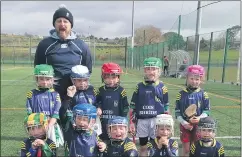  ?? ?? The Cois Bhríde U7 hurlers in W.I.T. on Saturday morning.