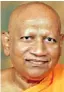  ??  ?? LOST TO THE NATION: Venerable Bellanwill­a Wimalarata­na Thera’s erudite voice